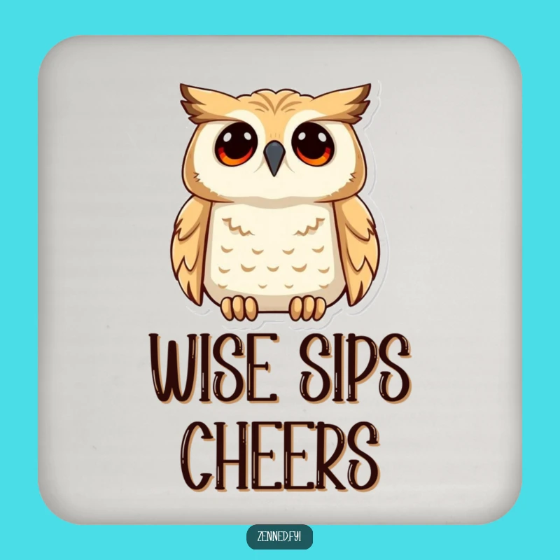 Funny Owl Understanding Coaster - Wise Gaze Protector for Tables