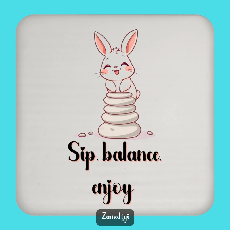 Funny Rabbit Balance Coasters - Hilarious Gift for Steady Tables