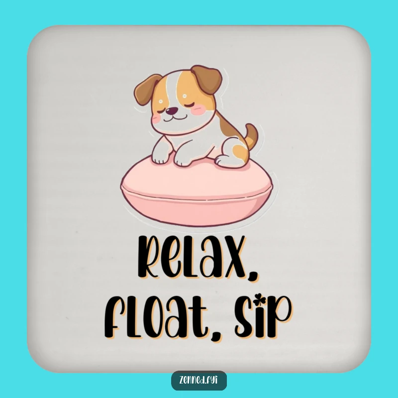 Funny Dog Cushion Drink Coaster: Protect Surfaces with Pup-tastic Zen