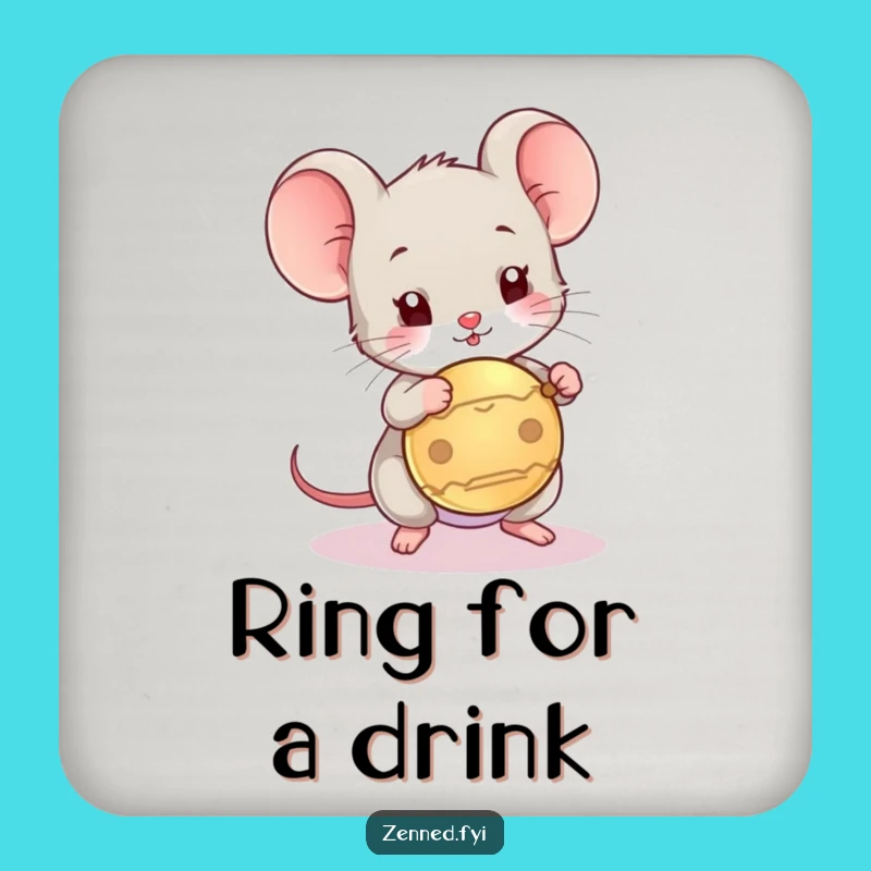 Funny Mouse Gong Coaster: Protect Your Table with Playful Humor