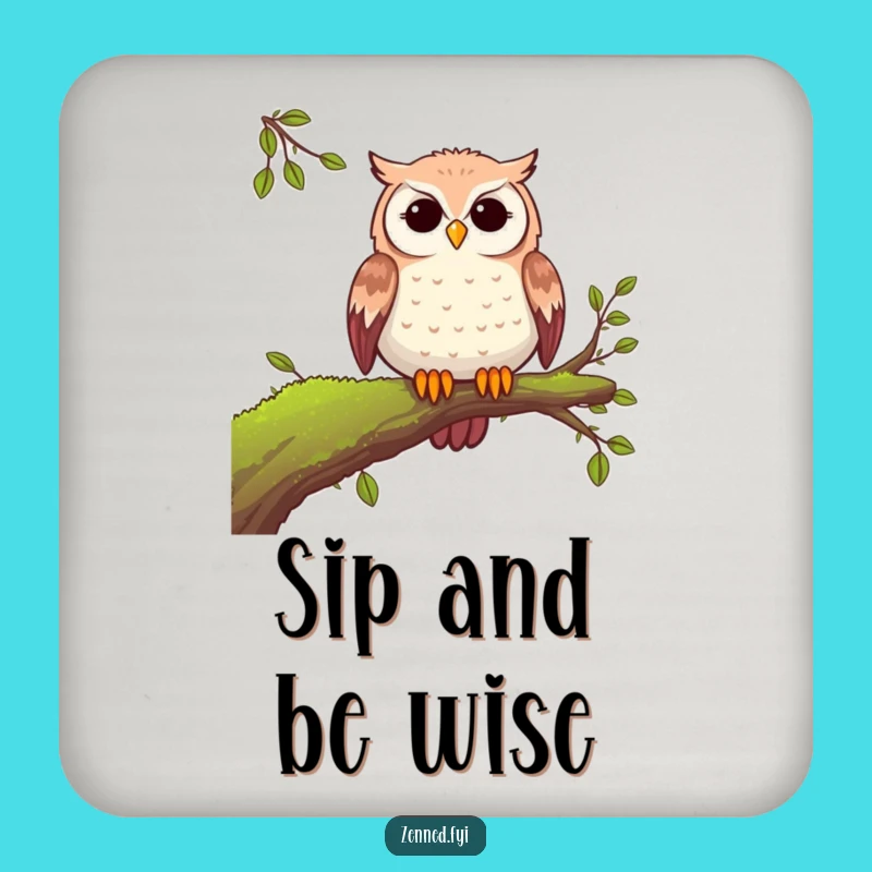Funny Peaceful Owl Coasters: Protect Surfaces with Nature's Humor