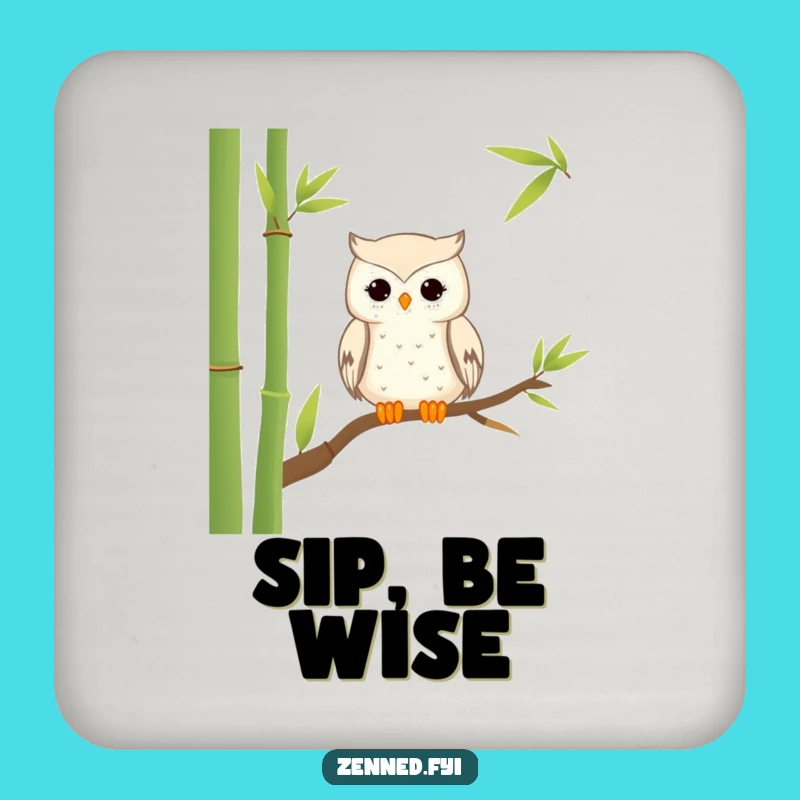 Funny Owl Zen Coaster Set - Hilarious Protection for Your Surfaces