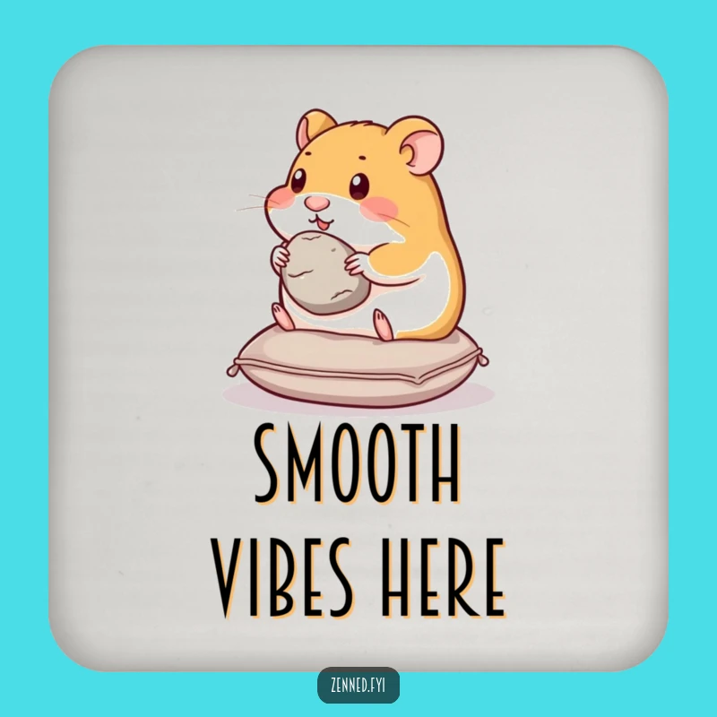 Funny Hamster Stone Coasters - Serene Bar Decor, Gift Set
