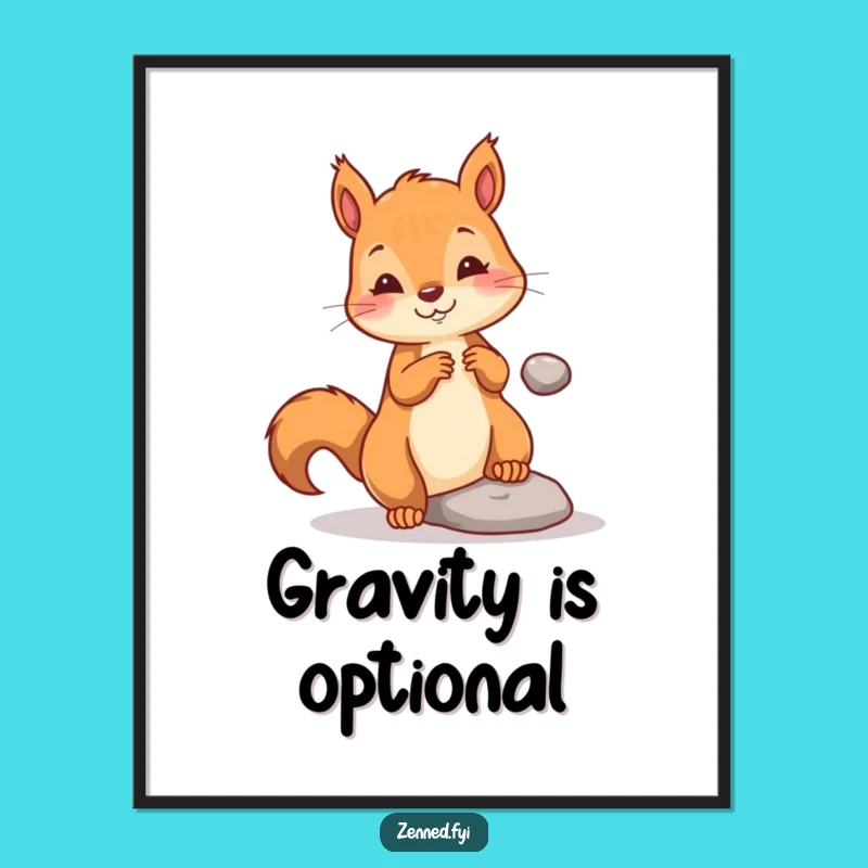 Funny Squirrel Magic Poster: Whimsical Art for Your Walls