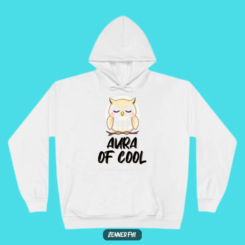 Cozy Funny Peaceful Owl Aura Hoodie: Warm Serenity, Perfect Funny Gift