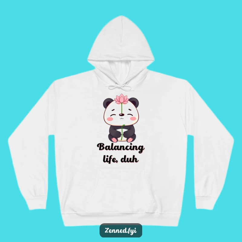 Funny Panda Lotus Hoodie: Cozy Comfort with Serene Humor