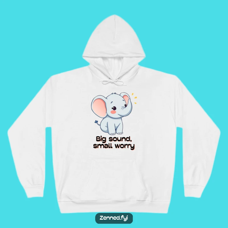 Cozy Elephant Music Hoodie - Warm & Hilarious Gift for Melodies