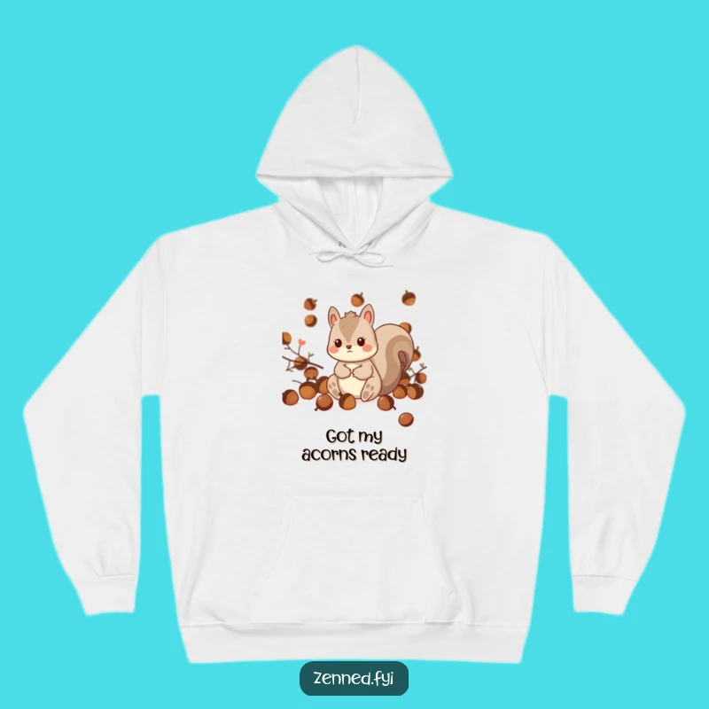 Cozy Funny Kawaii Squirrel Hoodie - Warm Up with Playful Acorn Vibes