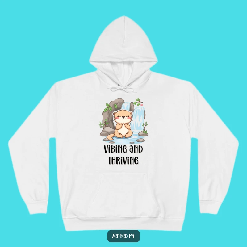 Cozy Funny Otter Zen Hoodie: Embrace Peace and Humor