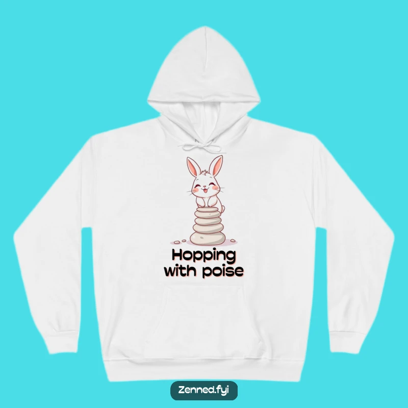 Cozy Rabbit Balance Hoodie - Warm & Hilarious Gift for Stability