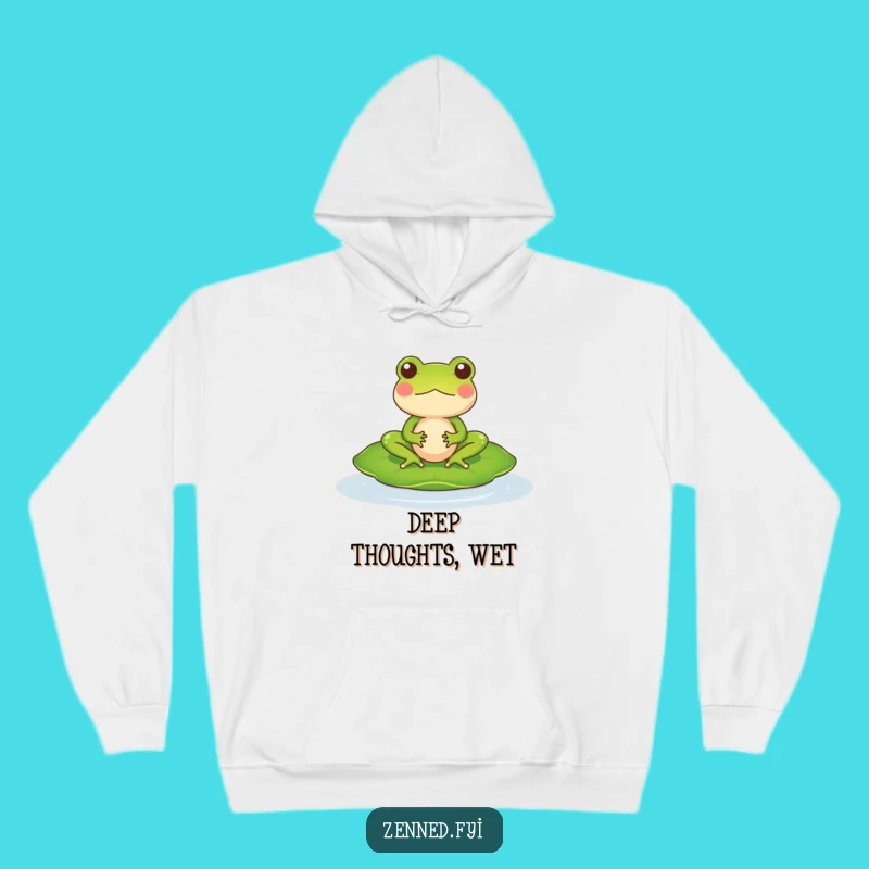 Funny Frog Meditation Hoodie: Cozy Zen Amphibian Comfort Gift