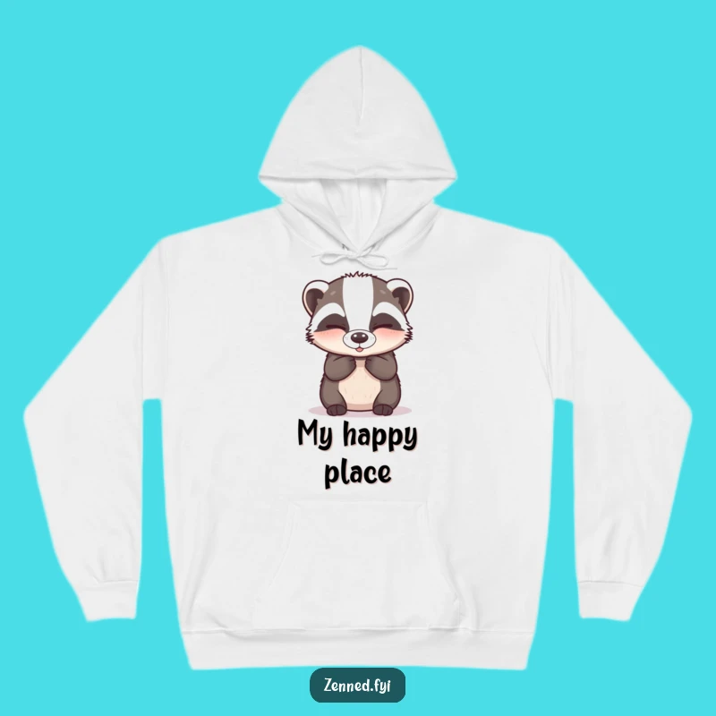 Funny Badger Zen Hoodie - Cozy & Hilarious Deep Breath Sweatshirt