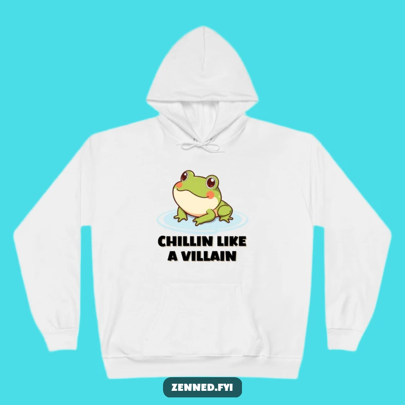 Funny Cozy Frog Hoodie: Serene Floating Comfort Gift