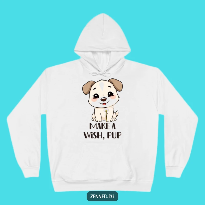 Funny Dog Dandelion Wish Hoodie - Cozy Comfort with a Whimsical Funny Gift