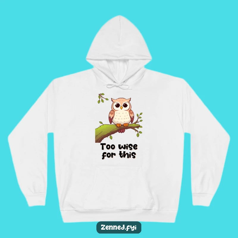 Funny Peaceful Owl Hoodie: Cozy Nature's Embrace Funny Gift