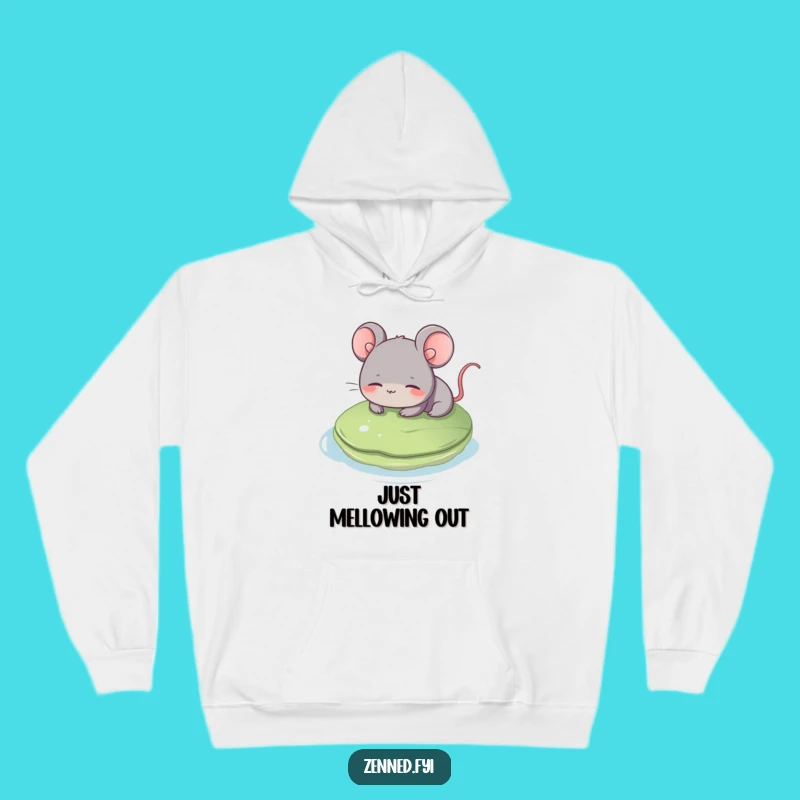 Cozy Funny Grey Mouse Hoodie - Warm and Relaxed Funny Gift for Comfort Seekers