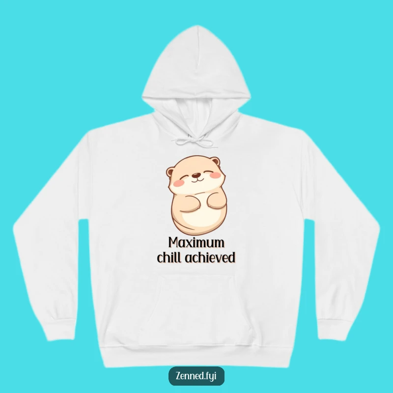 Funny Otter Smile Hoodie - Cozy Contented Otter Sweatshirt Gift