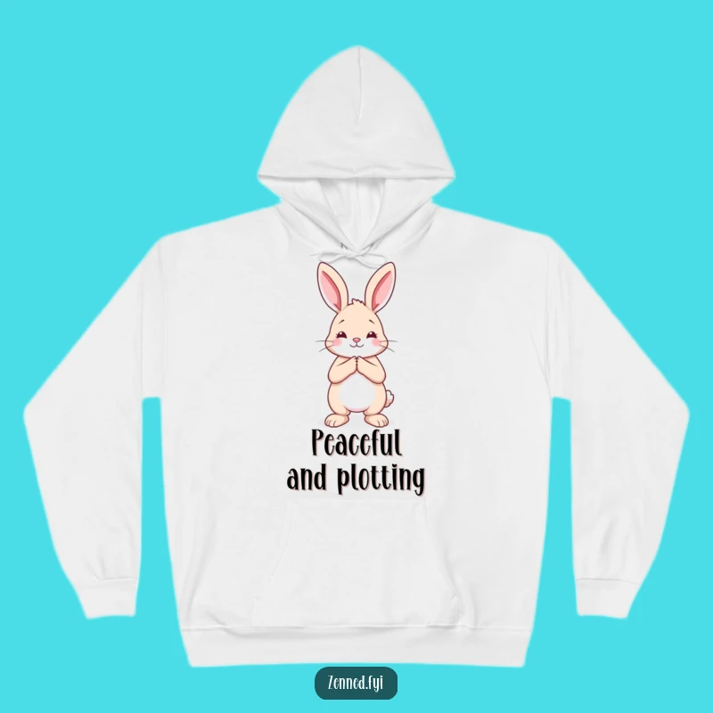Funny Rabbit Hoodie - Cozy Calm Prayer Pose Sweatshirt Gift