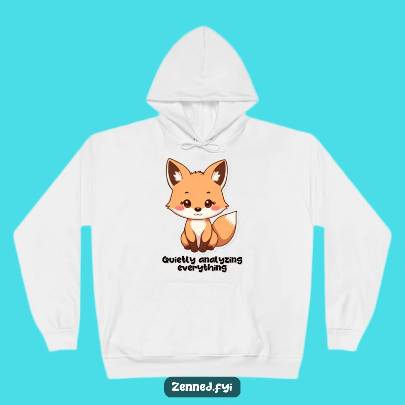 Funny Curious Fox Hoodie - Cozy, Gentle Gaze, Ideal Winter Gift