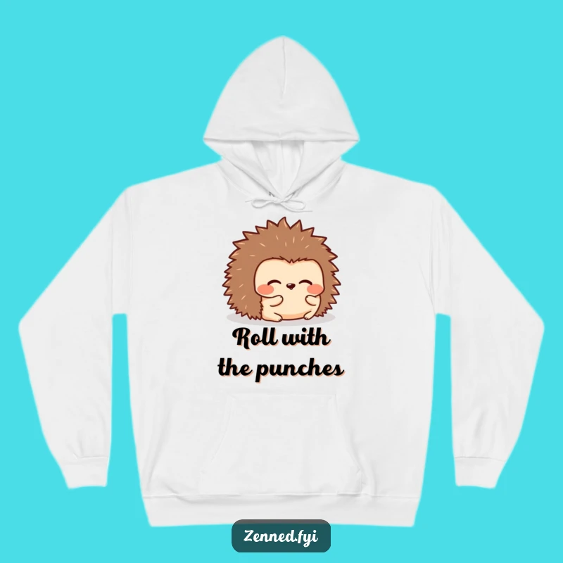 Cozy Funny Kawaii Hedgehog Rolling Hoodie - Ultimate Comfort and Humorous Warmth