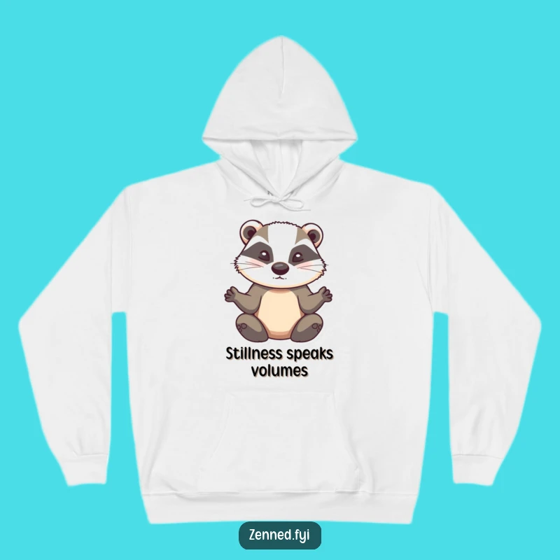 Funny Badger Meditation Hoodie: Cozy Zen Comfort and Hilarious Animal Style