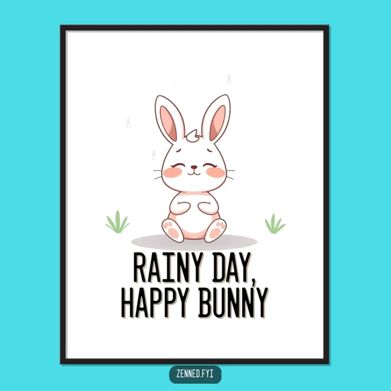 Free Printable Wall Art: Meditating Rabbit, Peaceful Downloadable Decor for Calm Spaces