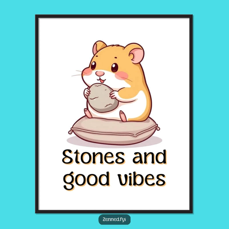 Free Printable Wall Art: Content Hamster Art Downloadable Gift