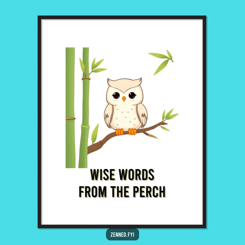 Funny Free Printable Owl Wall Art: Tranquil Bird Downloadable Decor for Peaceful Homes