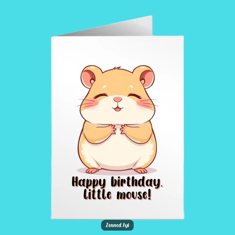 Free Printable Birthday Card: Meditating Hamster Funny Chill Downloadable Gift