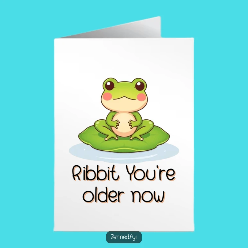 Free Printable Funny Birthday Card: Meditating Frog, Zen Greeting, Downloadable Gift