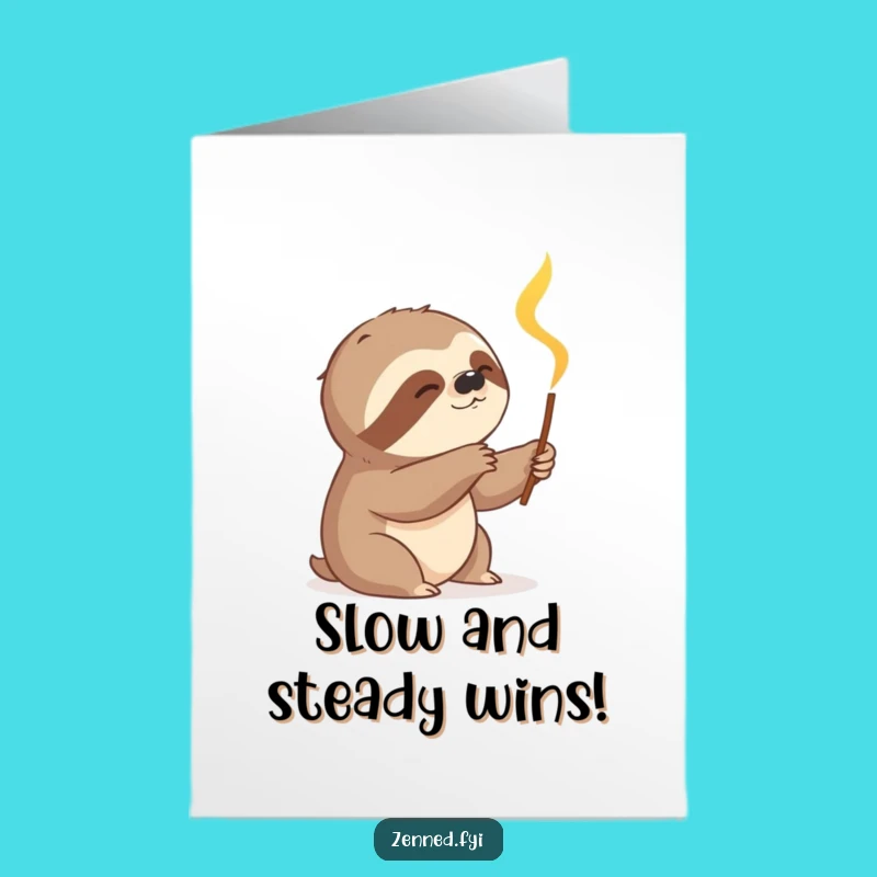Chill Congrats: Sloth Incense Free Printable Card, Relaxed Downloadable Message!