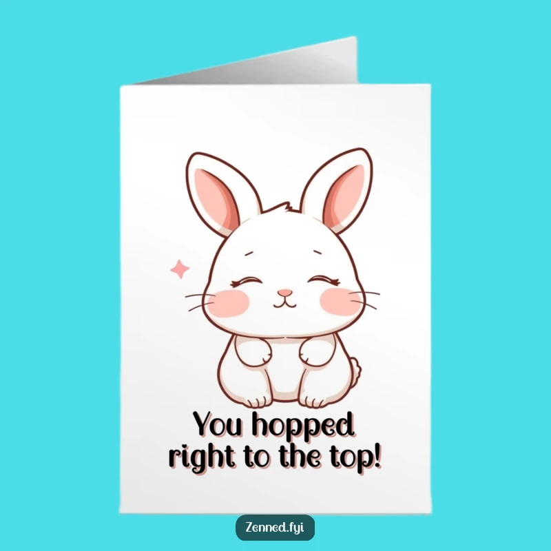 Free Printable Congrats Card: Peaceful Rabbit Calm Humor Downloadable Gift