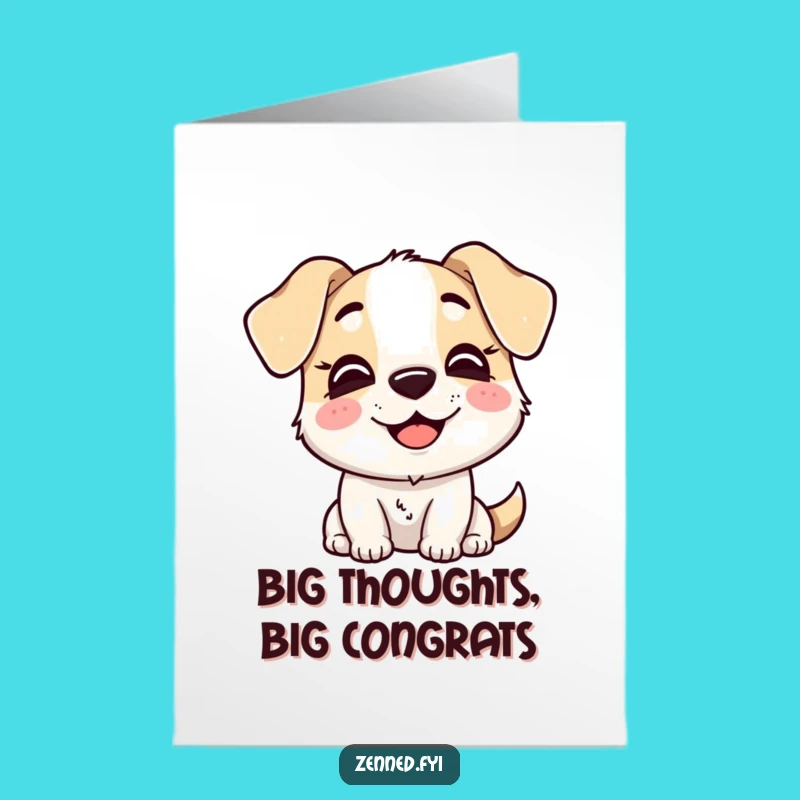 Free Printable Congratulations Card: Wise Dog for a Reflective Downloadable Gift