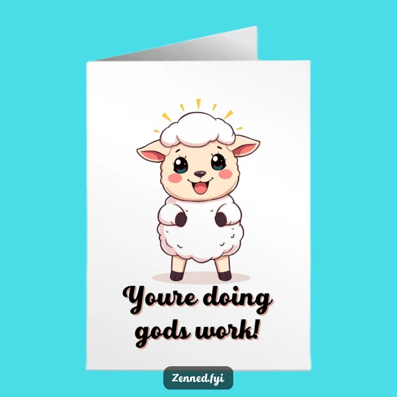 Free Printable Sheep Congrats Card: Heavenly Humor Downloadable for Winners