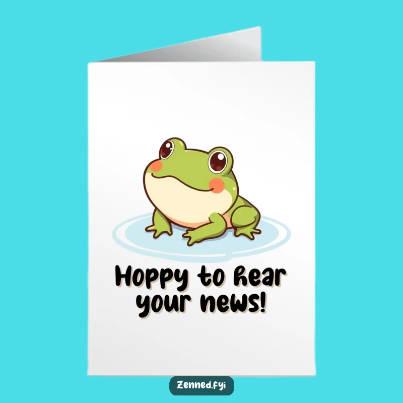 Free Printable Funny Frog Congrats Card - Peaceful Downloadable Gift for Achievement