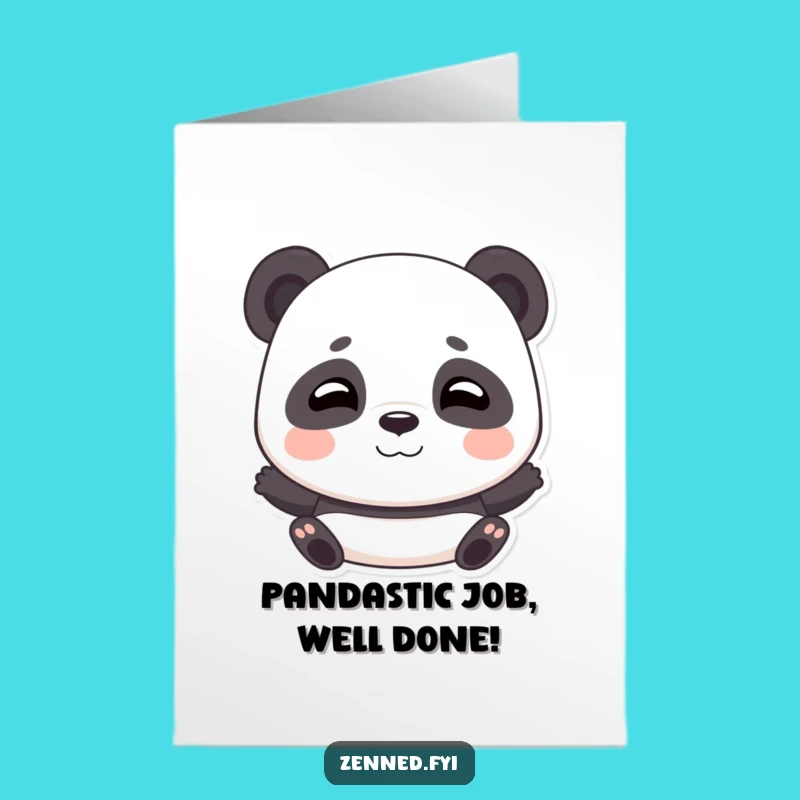 Free Printable Panda Card: Zen Congrats Breath Downloadable Gift
