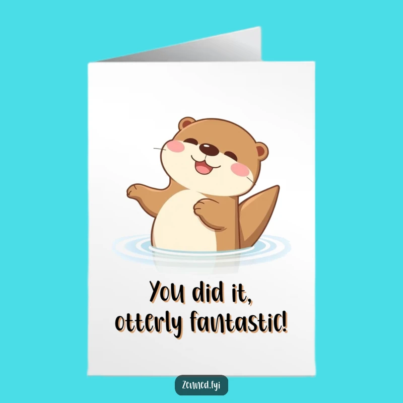 Free Printable Otter Card for Congratulations: Funny Downloadable Gift for Any Occasion