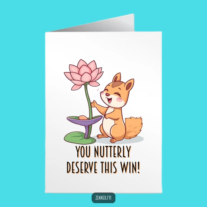 Free Printable Squirrel Congrats Card: Joyful Reach, Humorous Downloadable Gift for New Beginnings
