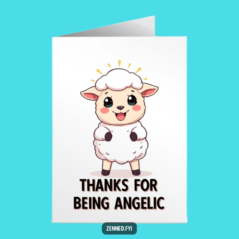 Free Printable Sheep Thank You Card: Heavenly Humor Downloadable Appreciation