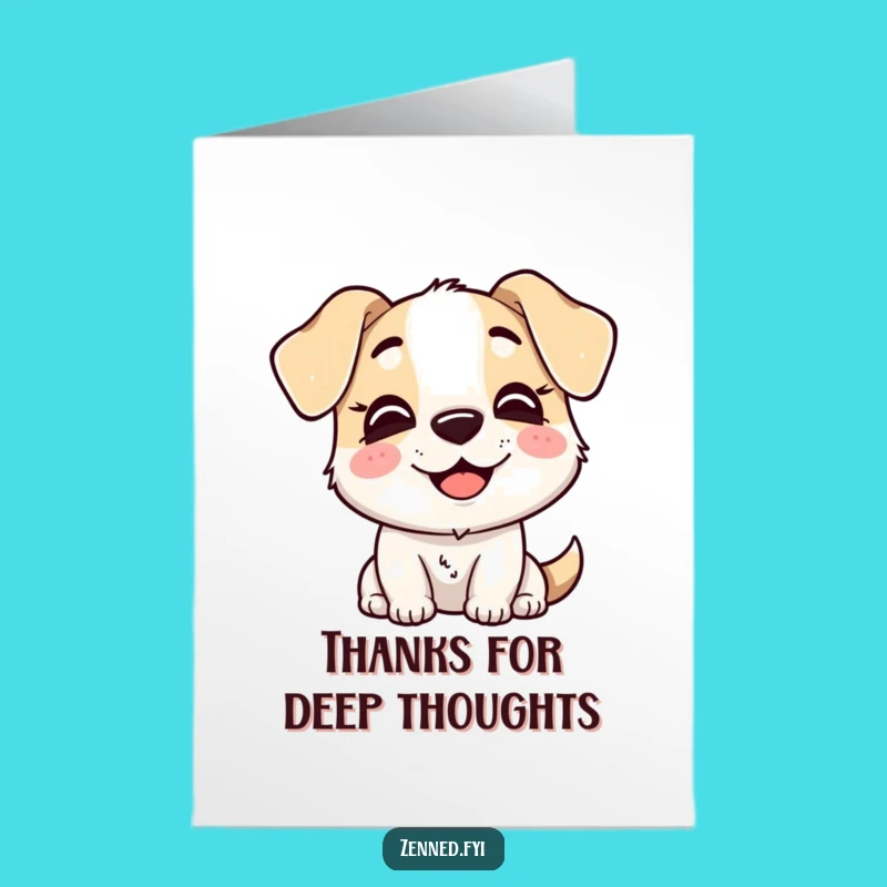 Free Printable Thank You Card: Thoughtful Dog for a Grateful Downloadable Gift