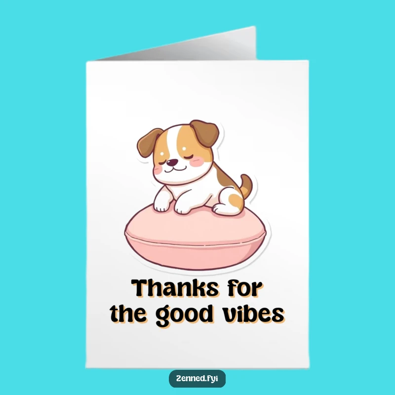Free Printable Floating Dog Thank You Card - Funny Downloadable Gift for Deepest Thanks
