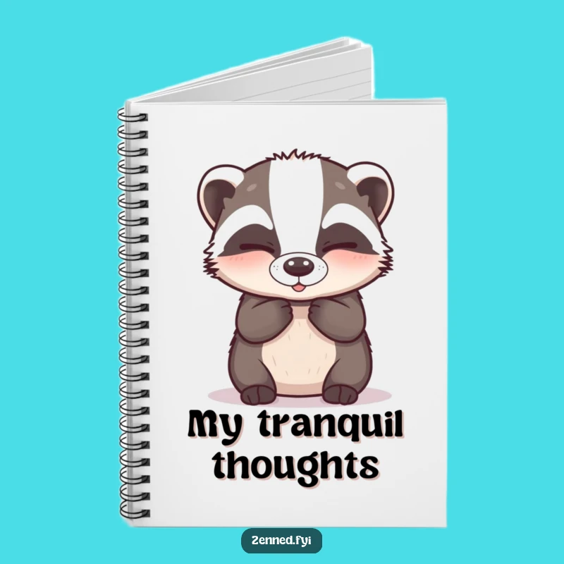 Funny Badger Breathing Notebook - Hilarious Journal for Calm Thoughts