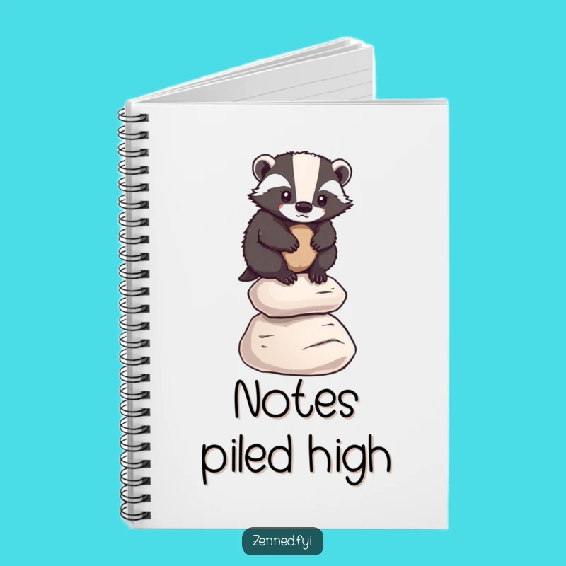 Funny Badger Notebook: Determined Thoughts Journal, Humorous Balancer Cover, Gift