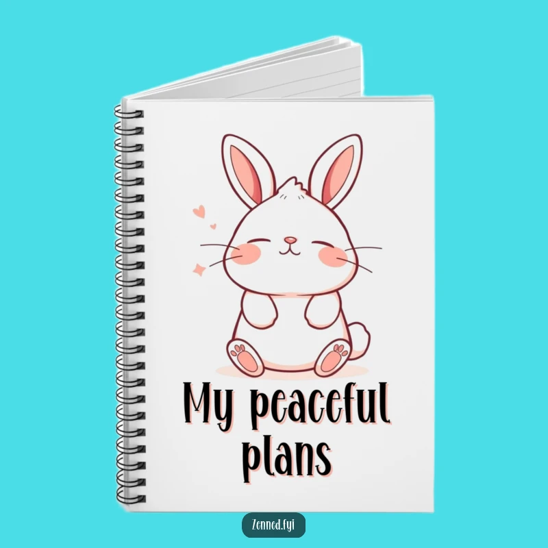 Funny Kawaii Bunny Notebook - Tranquil Journal for Your Thoughts