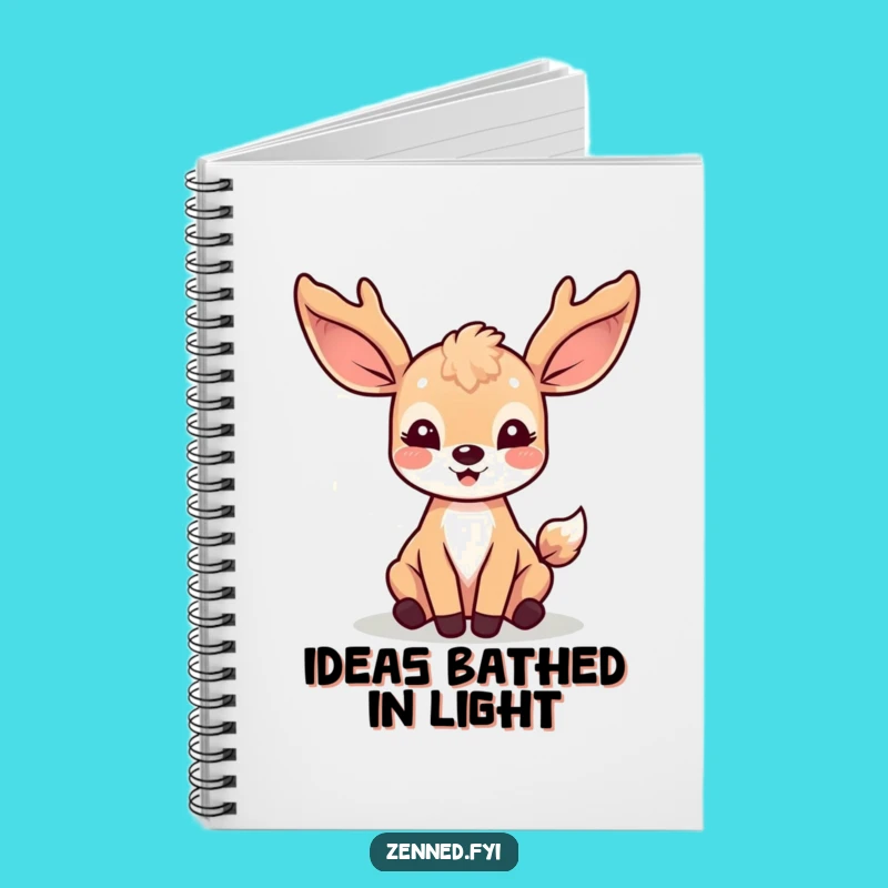 Funny Kawaii Deer Notebook - Jot Down Ideas with Joyful Light