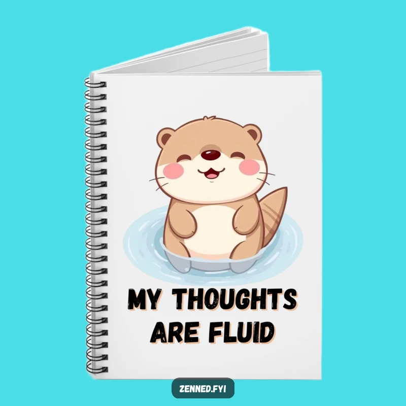 Funny Kawaii Otter Notebook: Cute Floating Pages, Perfect Journal Funny Gift