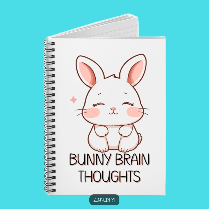Funny Rabbit Zen Notebook - Peaceful Breathing Journal for Calm Thoughts