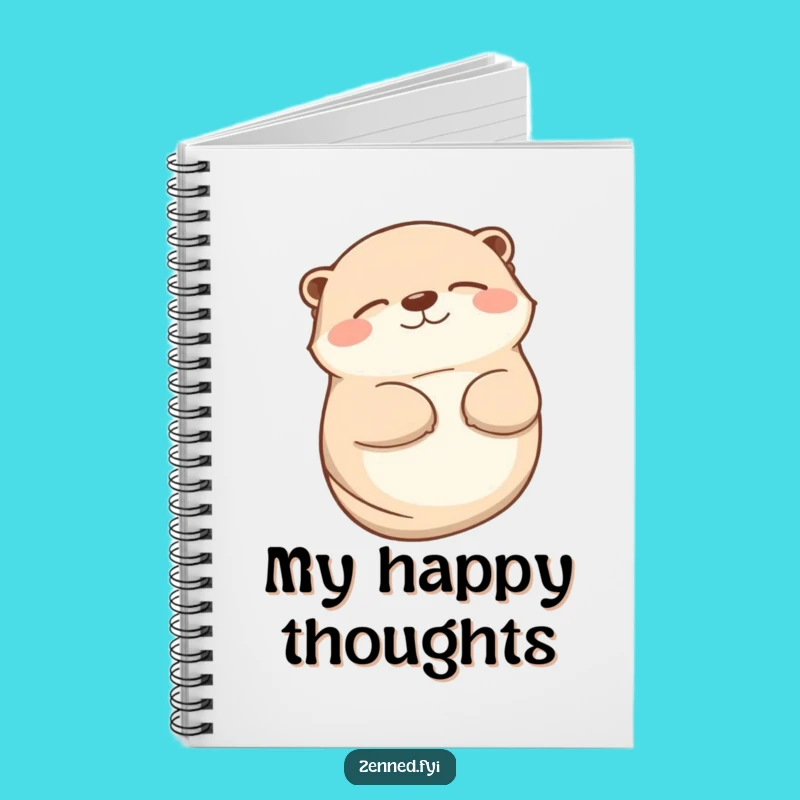 Funny Otter Smile Notebook - Contented Journal Gift