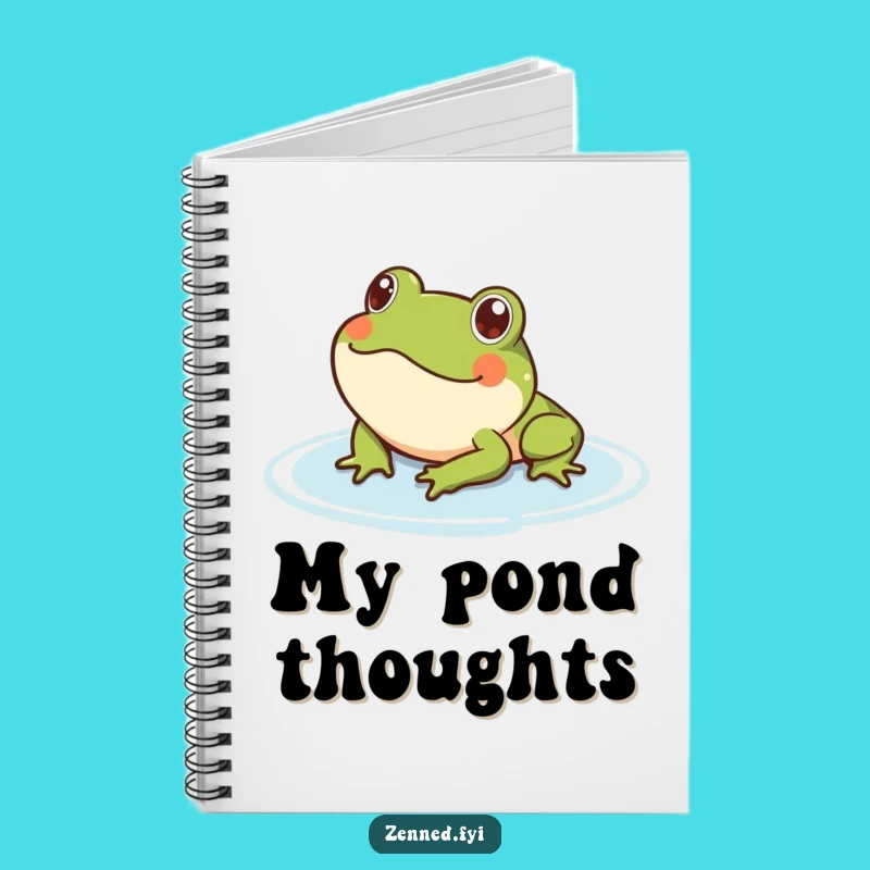 Funny Frog Floating Notebook: Serene Character for Notes