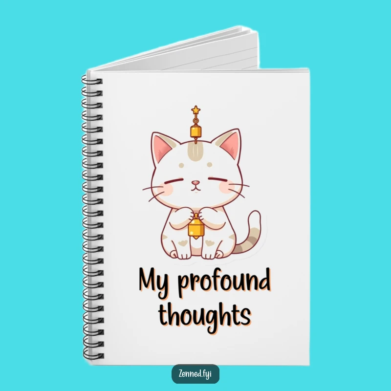 Funny Cat Bell Notebook: Record Your Still Thoughts